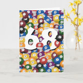 Carte Billard d'anniversaire pour 68e anniversaire (Fleur jaune)