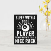 Carte Billard Dormir Avec Un Joueur De Piscine Drôle Bil (Fleur jaune)