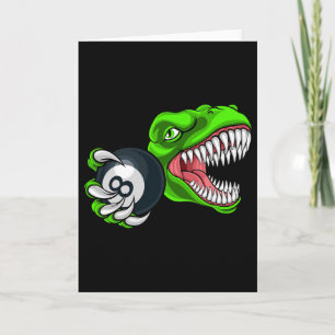 Carte Billard drôle T-rex Art Billard Jouant au Pool P