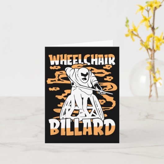 Carte Billard Fauteuil roulant - Table 9 Ll Pool (Fleur jaune)