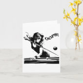 Carte Billard - Le 8 Bal. Fille Drôle échoue. Pour la fa (Fleur jaune)