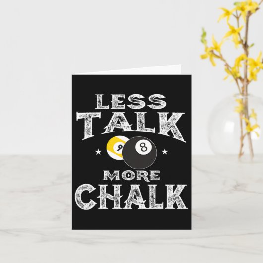 Carte Billard - Moins Parler Plus De Chaleur (Fleur jaune)