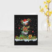 Carte Billard Noël Éclairage Drôle Snowman Billard Ch (Fleur jaune)