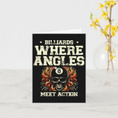 Carte Billard où Angles rencontrent Action Billiard Cue  (Fleur jaune)