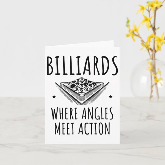 Carte Billard où les angles rencontrent le pool d'action (Fleur jaune)