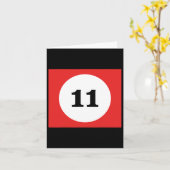 Carte Billard rouge Billard Ball #11 Groupe de correspon (Fleur jaune)