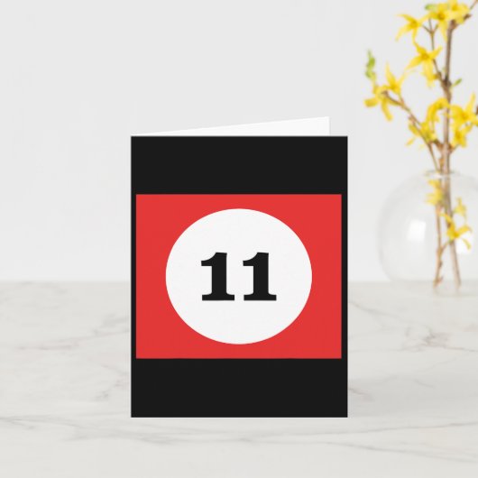 Carte Billard rouge Billard Ball #11 Groupe de correspon (Fleur jaune)