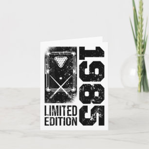 Carte Billard Snooker-gamer Vintage 1985 Birthday Pool