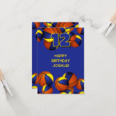 Carte billes d'or bleu heureux (Devant/Arrière en situation)