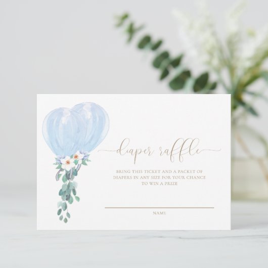 Carte Billet Balloon Bleu Déchets (Debout devant)