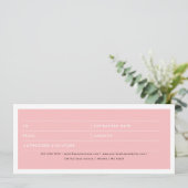 Carte Billet cadeau Bobby Pins Logo Cheveux rose (Debout devant)