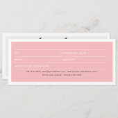 Carte Billet cadeau Bobby Pins Logo Cheveux rose (Devant / Derrière)