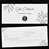 Carte Billet cadeau Boho Feuille Business Logo