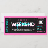 Carte Billet cadeau cadeau cadeau Pink Black Weekend (Devant)