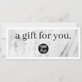 Carte Billet cadeau de code QR du logo de l'entreprise (Dos)