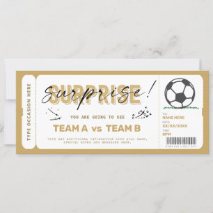 Carte Billet cadeau de jeu de football faux