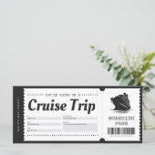 Carte Billet cadeau de voyage de Pass d'embarquement de (Debout devant)