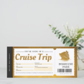 Carte Billet cadeau de voyage de Pass d'embarquement de  (Debout devant)