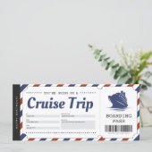 Carte Billet cadeau de voyage de Pass d'embarquement de  (Debout devant)