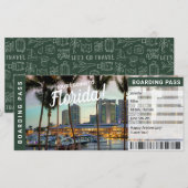 Carte Billet cadeau de voyage de vacances en Floride (Devant / Derrière)