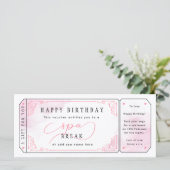 Carte Billet cadeau Pink Spa Break (Debout devant)