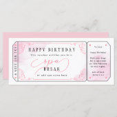 Carte Billet cadeau Pink Spa Break (Devant / Derrière)