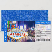 Carte Billet cadeau pour Las Vegas Surprise Trip Boardin (Devant / Derrière)