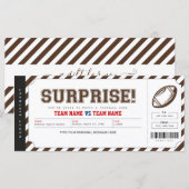Carte Billet cadeau pour le stade de football surprise (Devant / Derrière)