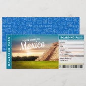 Carte Billet cadeau voyage Mexique Vacances (Devant / Derrière)