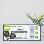 Carte Billet d'anniversaire Blue Padel Up Pickleball (Debout devant)
