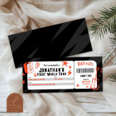 Carte Billet d'anniversaire de la première tournée mondi