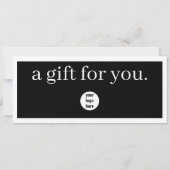 Carte Billet de certificat cadeau du logo de l'entrepris (Dos)
