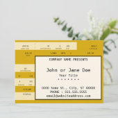 Carte billet de concert or (Debout devant)