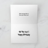 Carte Billet de cricket - Anniversaire drôle (Intérieur)