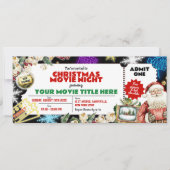 Carte Billet de nuit Neon Christmas Movie (Devant)