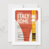 Carte billet de vacances Italie Rome (Devant)
