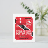 Carte billet de voyage pour le port de trinidad et tobag (Debout devant)