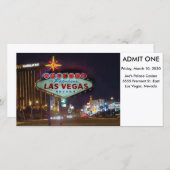 Carte Billet d'entrée à Las Vegas Event (Devant / Derrière)