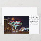 Carte Billet d'entrée à l'événement de Las Vegas (Devant / Derrière)