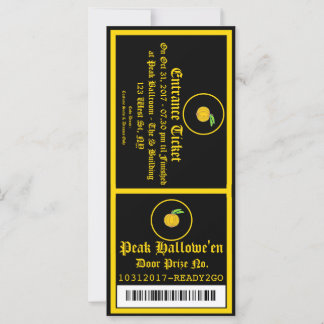 Carte Billet d'invitation pour Hallowe'en Party 2