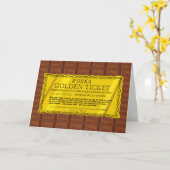 Carte Billet d'or Willy Wonka (Fleur jaune)
