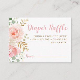 Carte Billet Flush Diaper Raffle