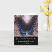 Carte Billet Papillon Inspirationnelle 1 (Fleur jaune)