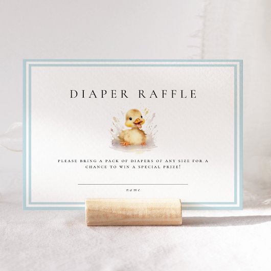 Carte Billet Petit Baby shower de canard Repas de chaudi