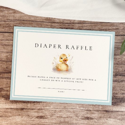 Carte Billet Petit Baby shower de canard Repas de chaudi