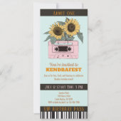 Carte Billet Retro Music Festival Dance Party (Devant)