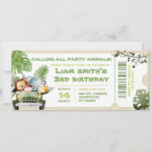 Carte Billet Safari Anniversaire (Devant)