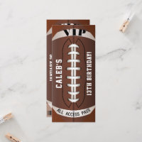 Billet VIP de fête d'anniversaire de sport de foot