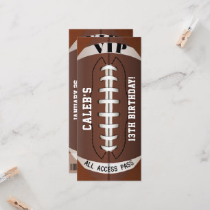 Carte Billet VIP de fête d'anniversaire de sport de foot