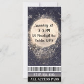 Carte Billet VIP pour fête d'anniversaire Ciel Céleste M (Dos)